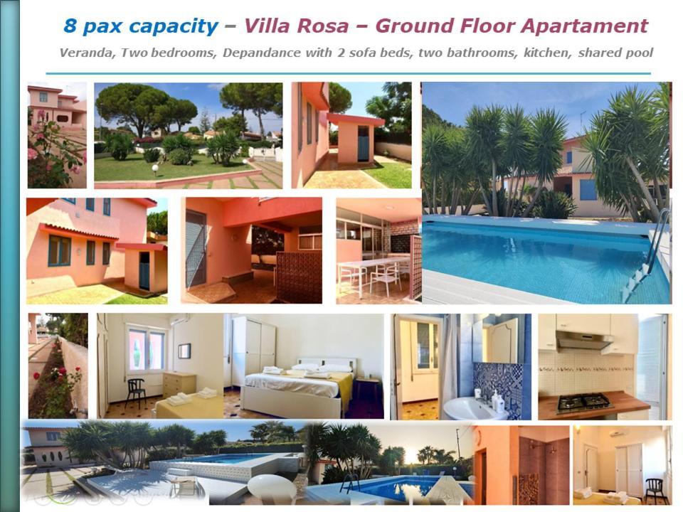 Pool Seaside Relais - Ville Ninfea, Marea, Rosa E Cassiopea Fontane Bianche Dış mekan fotoğraf