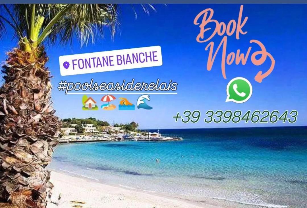 Pool Seaside Relais - Ville Ninfea, Marea, Rosa E Cassiopea Fontane Bianche Dış mekan fotoğraf